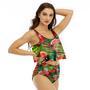 Tecate Watermelon Ruffled Vest Swimsuit