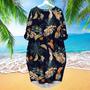 Tropical With Exotic Parrot Birds Long Sleeve Midi Dress