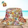 Custom Bucket Hat Face Unisex Fisherman Hat Colorful Summer Hat