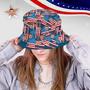 Custom Bucket Hat Face Unisex Fisherman Hat Summer Hat Independence Day