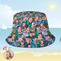 Custom Bucket Hat Personalized Face All Over Print Tropical Flower Print Hawaiian Fisherman Hat - Fashion Flowers