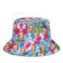 Custom Bucket Hat Personalized Face All Over Print Tropical Flower Print Hawaiian Fisherman Hat - Pink Flowers