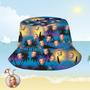 Custom Bucket Hat Personalized Face All Over Print Tropical Flower Print Hawaiian Fisherman Hat - Seaside At Dusk