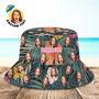 Custom Bucket Hat Unisex Face Bucket Hat Personalize Wide Brim Outdoor Summer Cap Hiking Beach Sports Hats Hawaiian Style Gift For Lover