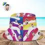 Custom Bucket Hat Unisex Face Bucket Hat Personalized Wide Brim Outdoor Summer Cap Hiking Beach Sports Hats Tie Dye Multicolor