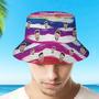 Custom Bucket Hat Unisex Face Bucket Hat Personalized Wide Brim Outdoor Summer Cap Hiking Beach Sports Hats Tie Dye Multicolor