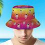 Custom Bucket Hat Unisex Face Bucket Hat Personalized Wide Brim Outdoor Summer Cap Hiking Beach Sports Hats Tie Dye Style Multicolor