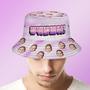 Custom Bucket Hat Unisex Face Bucket Hats Personalized Photo And Name Summer Pink Hats