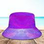 Custom Bucket Hat Unisex Personalized Photo Wide Brim Outdoor Summer Hats Purple Blue And Orange Oil Painting Style