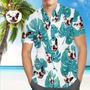 Custom Dog Face Hawaiian Shirt Custom Tropical Shirts Green Leaves Beach Shirt