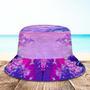 Custom Face Bucket Hat Personalized Photo Wide Brim Outdoor Unisex Summer Hats Purple Oil Painting Style