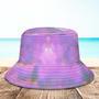 Custom Face Bucket Hat Unisex Personalized Hiking Beach Sports Hats Light Purple Abstract Texture