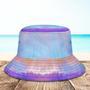 Custom Face Bucket Hat Unisex Personalized Photo Wide Brim Outdoor Summer Hats Purple Blue And Orange Oil Painting Style