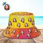 Custom Face Bucket Hat Unisex Personalized Wide Brim Outdoor Summer Hats Orange And Yellow Abstract Texture