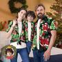 Custom Face Family Matching Hawaiian Outfit Christmas Pool Party Parent-Child Wears - Santa Claus Holiday Gifts