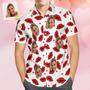 Custom Face Hawaiian Shirt All Over Print Funny Red Lips Personalized Shirt