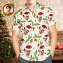 Custom Face Hawaiian Shirt Candy Cane Gingerbread Men's Christmas Shirts