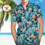 Custom Face Hawaiian Shirt Colorful Leaves Personaalized Hawaiian Shirts