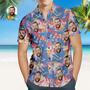 Custom Face Hawaiian Shirt Flower Clusters Personalized Shirt With Your Photo