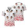 Custom Face Hawaiian Shirt For Him Personalized Men's Photo Shirt Love Heart Valentine's Day Gift