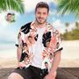 Custom Face Hawaiian Shirt For Men Personalized Short Sleeves Shirt With Photo Men Tropical Print Shirt