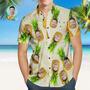 Custom Face Hawaiian Shirt Funny Pineapple Personalized Shirt With Your Photo