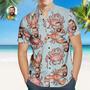 Custom Face Hawaiian Shirt Lobster And Edible Crab Personalized Face Shirt