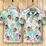 Custom Face Hawaiian Shirt Men's All Over Print Aloha Shirt Gift - Fresh Flowers