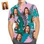 Custom Face Hawaiian Shirt Palm Tree Shirts Tropical Beach Shirts For Men