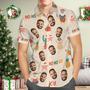 Custom Face Hawaiian Shirt Personalized Photo Hawaiian Shirts Xmas Hohoho Merry Christmas