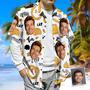 Custom Face Hawaiian Shirt Potato Chips & Onion Rings Casual Tropical Summer Shirt