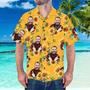 Custom Face Hawaiian Shirt Sunflower Pattern Hawaiian Shirt For Beach Party