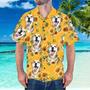 Custom Face Hawaiian Shirt Sunflower Pattern Hawaiian Shirt For Beach Party