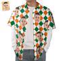 Custom Face Hawaiian Shirts, St. Patrick Checker Shirt, Gift For Adults