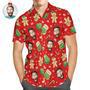 Custom Face Hawaiian Shirts A Cosy Little Men's Christmas Shirts Gift