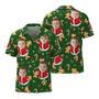 Custom Face Hawaiian Shirts Funny Face Santa Merry Christmas Shirts Gift