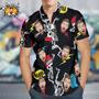 Custom Face Hawaiian Shirts Personalized Hip Hop Style Shirt Skeleton