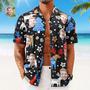 Custom Face Hawaiian Shirts Personalized Photo Gift Men's Christmas Shirts Christmas Reindeer