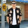 Custom Face Hawaiian Shirts Personalized Photos Funny Men's Shirt Gift Black