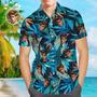 Custom Face Leaves Hawaiian Shirt Flamingo Hawaiian Shirt For Dad Father's Day Gift