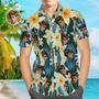 Custom Face Leaves Hawaiian Shirt Flamingo Hawaiian Shirt For Dad