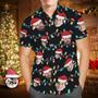 Custom Face Men's Hawaiian Shirt Personalized Photo Christmas Family Xmas Leds Aloha Shirts