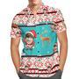 Custom Face Personalized Christmas Hawaiian Shirt Santa Claus And Reindeer