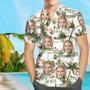 Custom Face Personalized Hawaiian Shirt All Over Print Coconut Tree