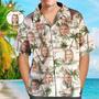 Custom Face Personalized Hawaiian Shirt All Over Print Coconut Tree