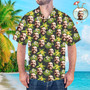 Custom Face Shirt Men's Hawaiian Shirt Flower Custom Face Shirt Men's Hawaiian Shirt Flower