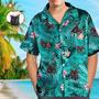 Custom Face Shirt Men's Hawaiian Shirt Black Cat