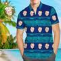 Custom Face Shirt Men's Hawaiian Shirt Blue Hawaiian Shirt