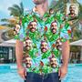 Custom Face Shirt Men's Hawaiian Shirt Colorful Parrot