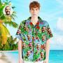 Custom Face Shirt Men's Hawaiian Shirt Colorful Parrot For Him